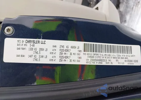 2008 Dodge Grand Caravan Sxt z USA, uszkodzony, nr VIN 2D8HN54X48R822618